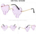 BOJOD Dripping Heart Shaped Sunglasses for Women Heart Glasses Trendy Sunglasses for Party...