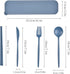 Reusable Utensils Set with Case, 2 Sets Travel Utensils with Case, Camping Utensil Set Portable Utensils Set for Lunch Box School Picnic Travel Ca...