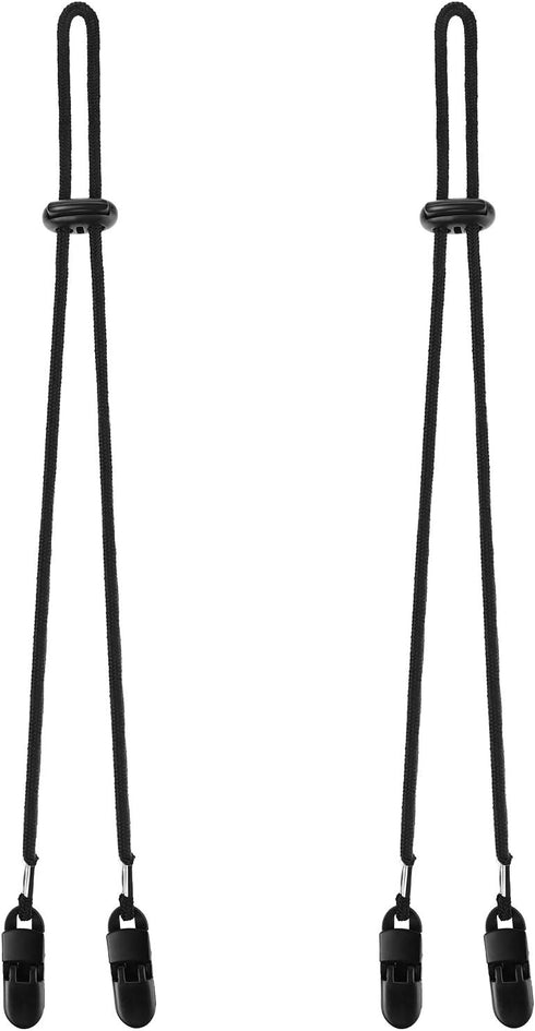 SATINIOR 2 Pieces Adjustable Hat Strap Clips with Cord Locks for Golfing, Fishing and Other Sports...