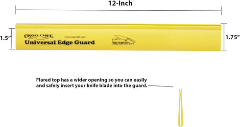 Ergo Chef Knife Edge Guard 12 inch x 1.5 inch Knife Protector Blade Guards (Yellow)...