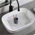 Sink Mat, 2Pcs Adjustable PVC Clear Pebble Sink Protector for Stainless Steel or Porcelain Sink, Dish Drying Mat for Bathroom Kitchen Sink Counter...