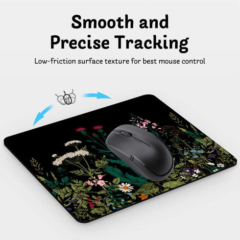 Flowers Mouse Pad, Wild plants Customized Premium-Textured Mouse Mat,Washable Mousepads,9.7×8×0.12 inches Non-Slip Rubber Base Small Mousepad...