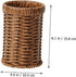 Imitation Rattan Chopstick Holder Rattan Silverware Utensil Drying Rack Silverware Dryer Rack Wicker Pencil Brush Cup Woven Utensil Holder Flatwar...