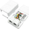 NECABLES Phone Jack Surface Mount Dual Port Telephone Jack Box 4 Screw Terminals to 2 RJ11 6P4C Female White...