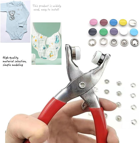 Censib 200 Sets Snap Button Kit with Snap Fastener Tool for Clothing Fabric?800pcs Button Snaps 9mm)...