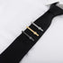 Tie Clips for Men, Black Gold Silver 2.1inch Initial Alphabet Letter Tie Clip Bar Set...