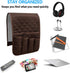 Sofa Armrest Organizer Non-Slip Arm Chair Bedside Caddy Storage Organizer for Recliner Couch with 5 Pockets for Cell Phone TV Remote Control Magaz...