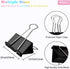 Small Binder Clips, 48 Pack, 3/4 Inch, 0.75 Inch, Standard 19mm, Black, Small Binder Paper Clips, Fold Clamp, Small Size, Small Paper Clips, Offic...