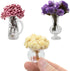 iLAND Miniature Dollhouse Accessories fits Barbie Furniture, Glass Vases w/ Dried Flowers Set for Dollhouse Furniture Antique (Luxurious 3pcs)(Lux...