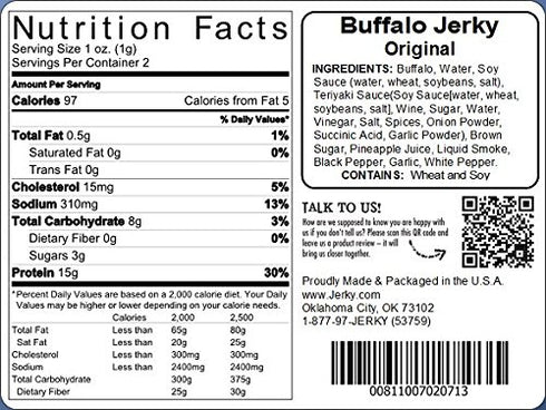 Jerky.com Exotic Buffalo Jerky Sampler - Wild Game Meat Snacks, Exotic Snacks, High-Protein, All-Natural, No Added Preservatives - Healthy Snacks ...