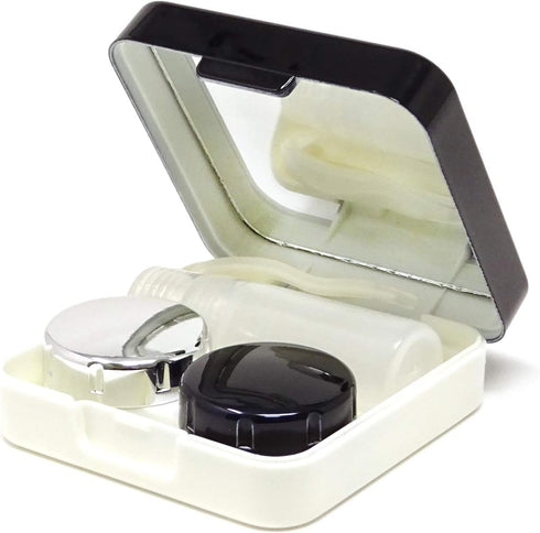 Honbay Fashion Travel Contact Lens Case Kit Mini Contact Lens Box with Mirror (Black)...