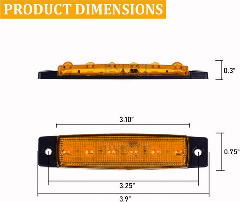 PSEQT 10 Pcs LED Rock Strip Lights Car Underglow Wheel Fender Well Lighting Kits Waterproof for Golf Cart Wrangler Offroad Truck RV UTV ATV Snowmo...