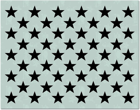 Stencil1 50 Stars Stencil 8.5" x 11" Reusable Stencils for Painting - Create Stencil Crafts and Decor - Decor on Walls Fabric & Furniture Recyclab...