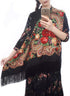 Gudessly Women's Traditional Scarf Wrap Tassel Shawl Fringes Neck Head Shawl Retro Scarf Floral Poncho Printing Shawl...
