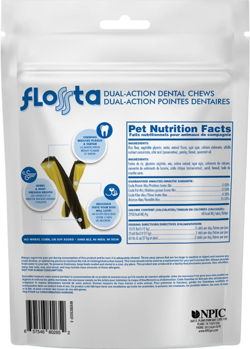N-Bone FLOSSta Dual Action Dental Chews Mint Flavor, 6.4-oz bag...