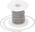 Pandahall 32.8 Feet/10M 304 Stainless Steel Curb Chains with Spool Stainless Steel Color Plated 4x3x1.2mm Soldered Handcraft Chain for Bracelet Ne...