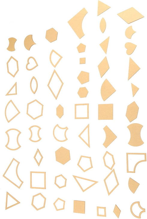 AUNMAS 54Pcs Clear Acrylic Pattern, English Paper Piecing Templates Quilting Templates Stencil Template Set Leather Craft Quilting Sewing Tool DIY...