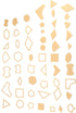 AUNMAS 54Pcs Clear Acrylic Pattern, English Paper Piecing Templates Quilting Templates Stencil Template Set Leather Craft Quilting Sewing Tool DIY...