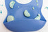 Baby Silicone Bibs Set Of 3 | Muted Blue | Infant Toddler Feeding | Waterproof, Durable, Adjustable...