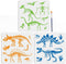 3pcs Dinosaur Skeleton Stencil Template Stegosaurus Triceratops Tyrannosaurus Rex Stencils 11.8×11.8inch with Paint Brush Dinosaur Footprint Stenc...
