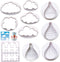 Markeny 10 Pack Cake Fondant Embossing Mold Balloon Cloud Fence Cookie Cutters Biscuit Moulds for Sugarcraft Fondant Baking Mold Cupcake Decoratin...
