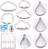 Markeny 10 Pack Cake Fondant Embossing Mold Balloon Cloud Fence Cookie Cutters Biscuit Moulds for Sugarcraft Fondant Baking Mold Cupcake Decoratin...