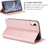 QLTYPRI for iPhone XR Case, Premium PU Leather Cover TPU Bumper with Card Holder Kickstand Hidden Magnetic Adsorption Shockproof Flip Folio Wallet...