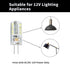 5pcs G4 LED Bulb12V 4W AC/DC Landscape Light Bulbs Bi-Pin Base Light Bulbs Led Landscape Light Bulbs G4 Bulb LED Lighting Equiavlent to 20W-30W T3...