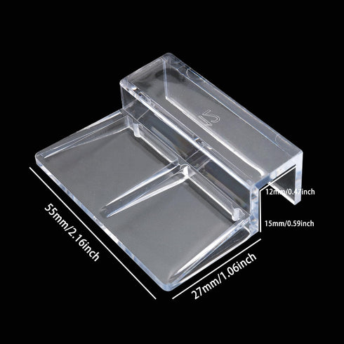 10PCS Acrylic Aquarium Lid Clip 12mm Fish Tank Lid Bracket Frameless Tank Lid Clip Support Stand for Various Open Fish Tanks Planted Tanks Pet Gla...