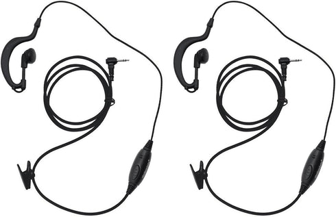 abcGoodefg 1 Pin 2.5MM Walkie Talkie Earpiece Headset with Mic PTT, G Shape Two Way Radio Earpiece compatible with Motorola Radios Cobra Talkabout...