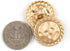 20 pcs Stamping Lunar Surface Sewing Golden Metal Shank Coat Buttons -25mm -1"...