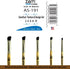 ZEM Brush Premium Hair Deerfoot Stippler Texture Design Brush Set Sizes 2-4-6-8-10...