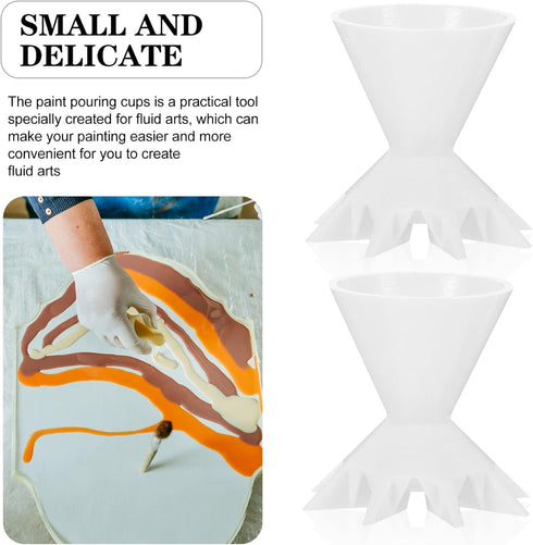 COHEALI Pouring Paint Acrylic Pouring Paint 3pcs Silicone Cups Paint Cups Painting Pouring Cups Reusable Cups for Poured Paint Fluid Art Craft Pro...