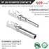 JRready ST6327-4 Deutsch 4 Pin DT Connector Kit, Gray Waterproof DT Connector 4 Pin(5 Pairs), Size 16 Stamped Contacts for Truck, Motorcycle, Off-...