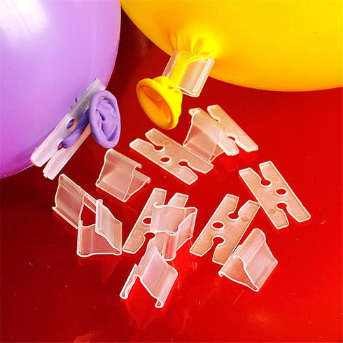 101 Pieces of Clear Plastic V Balloon Clips Tie for Sealing,Wedding Party Christmas Birthday Decoration...
