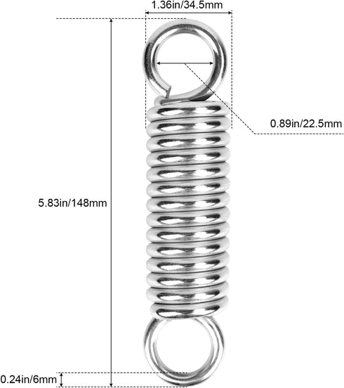 Heavy Duty Spring Fits Hammock Chair Swing Hanging Porch Suspension Sandbag Hook,500lbs Weight Capacity...