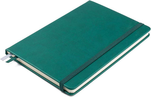 Classic Dotted Grid Bullet Notebook Journal Dot Hard Cover A5 Premium 80gsm Thick Acid-Free Paper with Fine Inner Pocket Faux Leather Office Schoo...
