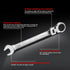 Flex-Head Ratchet Wrench, 18mm Wrench CR-V Forged, 180 ° Adjustable Anti-slip Hand Tools...