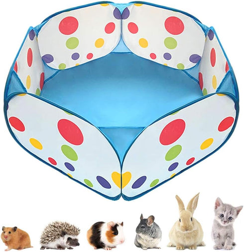 Portable Small Animals Playpen, Outdoor/ Indoor Pop Open Pet Exercise Fence, Guinea Pig Accessories Metal Wire Yard Fence C&C Cage Tent for Rabbit...
