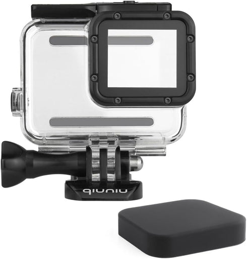 Standard Protective Waterproof Dive Housing Case for GoPro Hero 5/6/7 Black Action Camera - Up to 45 Meters - Protective Lens Removal NOT Needed -...