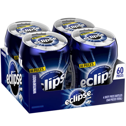 ECLIPSE Gum Winterfrost Sugarfree Chewing Gum, Bulk, 2.9-Ounce 60 Piece Bottle (4 Bottles)...