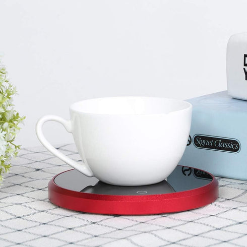 Smart Coffee Warmer, Waterproof Touch Thermostat Heating Coaster Pad for Office Desk Use, Candle Wax Cup Warmer Heating Plate, Warm Pad for Coffee...
