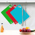 Cutting Board Mats Set, Extra Thick Flexible Plastic Kitchen Chopping Board, Colored Mats with Food Icons & Easy-Grip Handles, Dishwasher Safe, Se...