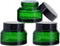 3 Pack Glass Jars with Lids and Inner Liners,50g Green Glass Cream Jar Empty Cosmetic Container Storage Jars,Refillable Travel Jars for Creams, Lo...