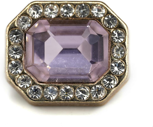 Emerald Cut Pink Rhinestone Sewing Shank Buttons 20 Pcs - 12X10mm, 1/2"...