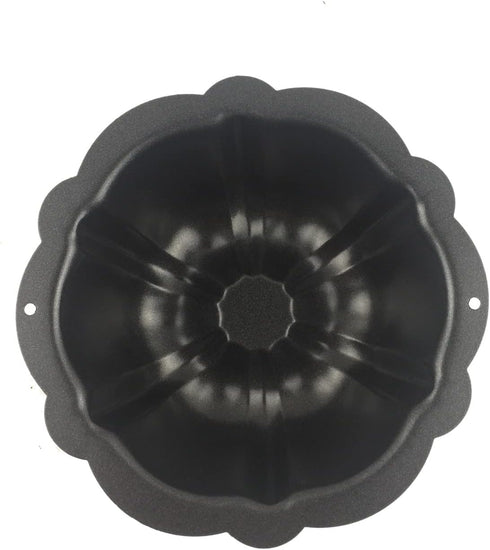 4 Inch Nonstick Mini Bundt Cake Pan, Set of 4 for Baking, Carbon Steel Fluted Cake Pans, Metal Round Pumpkin Shaped Cake Mould for Cupcake, Muffin...