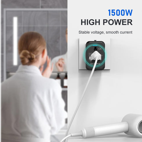 Universal Travel Adapter with USB C, International Power Plug Adapter All in One Worldwide Travel Adapter Power Converters Wall Charger AC Power P...