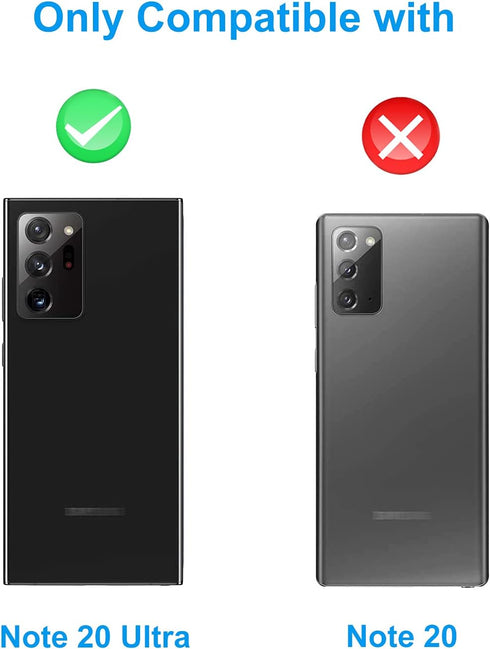 2 Pack Rear Back Camera Lens Glass Replacement for Samsung Galaxy Note 20 Ultra N985 / 5G N986 (All Carriers) 6.9 Inch with Adhesive, Tweezers, Pr...