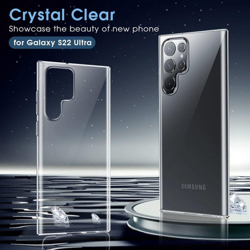 X-level Samsung Galaxy S22 Ultra Case Clear Ultra-Thin Slim Fit Soft TPU S22 Ultra Mobile Phone Cover Anti-Slip Grip Phone Case for Galaxy S22 Ult...