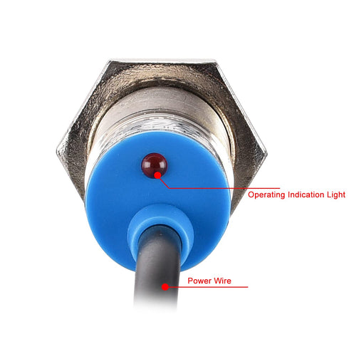 M12 Inductive Proximity Sensor Switch, Non-shield Type, LJ12A3-4-Z/CY, Detector 4mm, 10-30VDC 200mA, PNP NO+NC, 4 Wire...